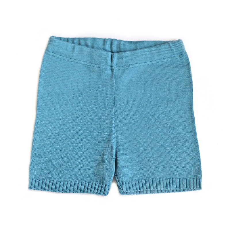 blue knitted shorts for kids